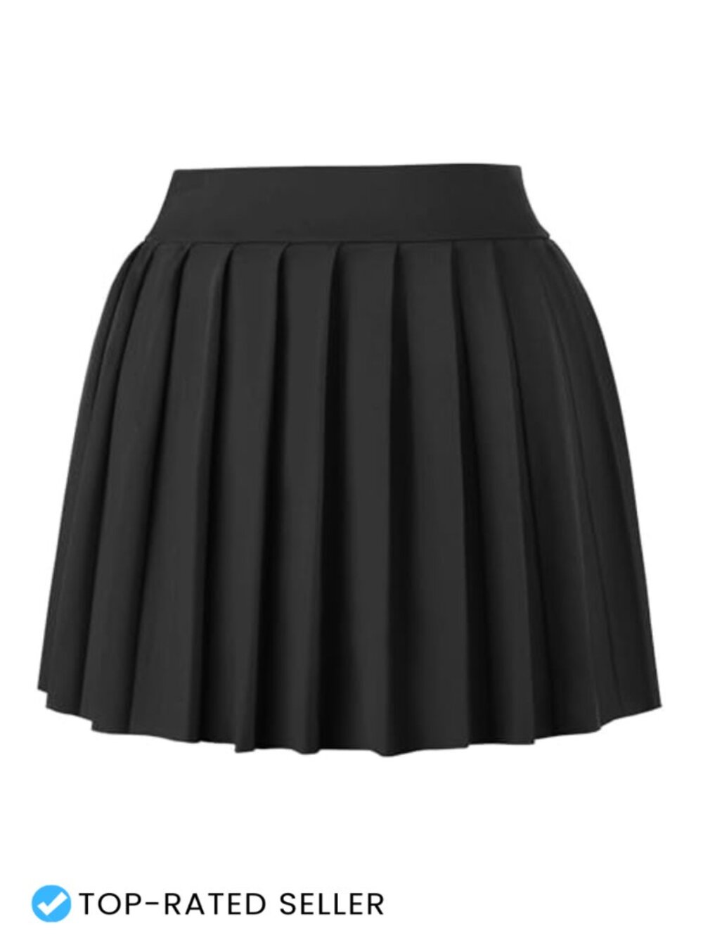 Pleated Mini Skirt High Waisted A-Line Skater Stretchy
